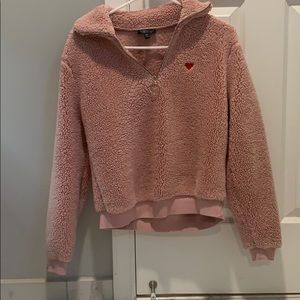 topshop zip up sweatshirt